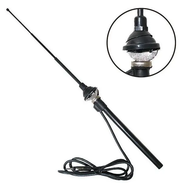 Teleskopická anténa do blatníku s černým prutem (0 - 57 cm) - Automax Přímo Od Výrobce