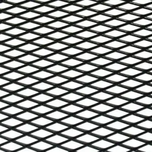 Hliníková mřížka do nárazníku, tahokov 100 x 25 cm, oko 17 x 7 mm, černá Finální Výprodej