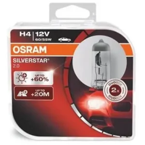Žárovky H4 Osram Silverstar 2.0 (2 ks) + 60% světla navíc Poslední Šance