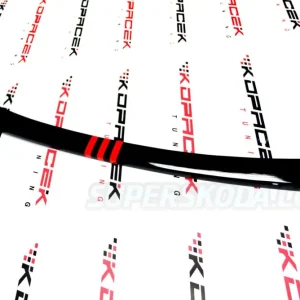 Výhodná Nabídka Škoda Octavia III RS 13- - nástavec předního nárazníku GLOSSY BLACK / RED