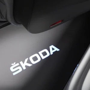 Oblíbený Škoda auto - pravé led osvětlení nástupního prostoru s logem ŠKODA