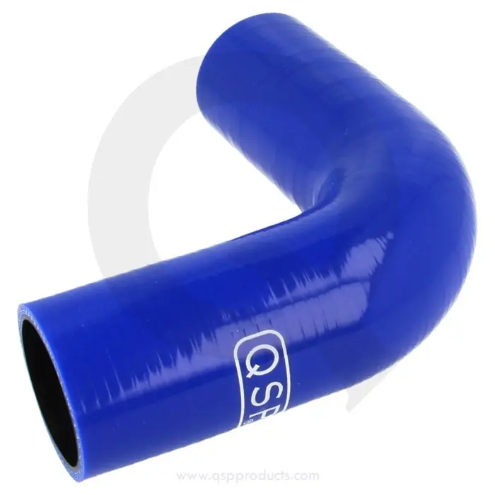QSP - modrá silikonová hadice na benzín / olej s úhlem 90° ,průměr 51mm Výhodná Nabídka