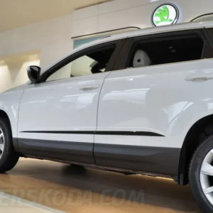 Expresní Doručení Škoda Karoq - černé dekorativní lišty dveří SPORT LINE