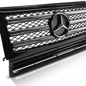 Mercedes W463 90-12 - Přední maska BLACK CHROME Ihned K Objednání