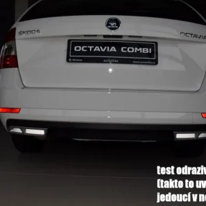 Škoda Octavia III / facelift - atrapy výfuku GLOWING WHITE Ihned K Objednání