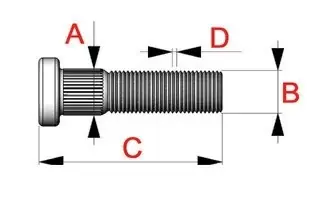 Cenový Hit Kolový šteft QSP - M12x1,25 délka 67mm