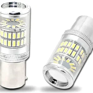 LED žárovky BA15S P21W, 48x SMD + zrcátko, oranžové, 2 ks STUALARM Rychlé Dodání