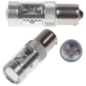 Dokud Zásoby Vydrží LED žárovky BAU15S PY21W 6x CREE LED XBD + čočka, oranžové, 2 ks STUALARM