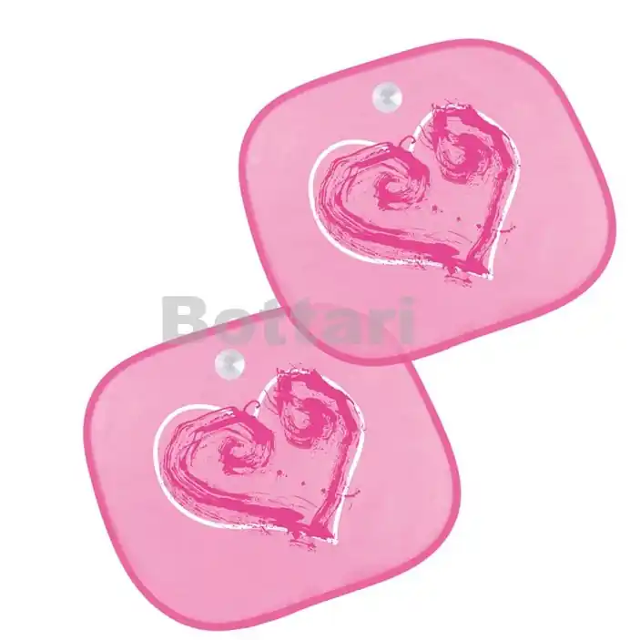 Cenová Bomba Protisluneční clony na boční okna Pink Heart - R. Evolution (2 ks)