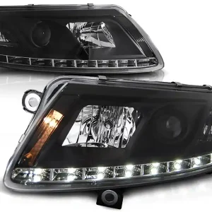 Bezpečná Platba Audi A6 04-08 - přední černé světla s LED denním svícením