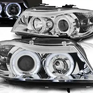 Koupit Online BMW E90/E91 05-08 - přední chrom světla s ANGEL EYES