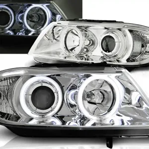 BMW E90/E91 05-08 - přední chrom světla s ANGEL EYES CCFL Pouze Dnes