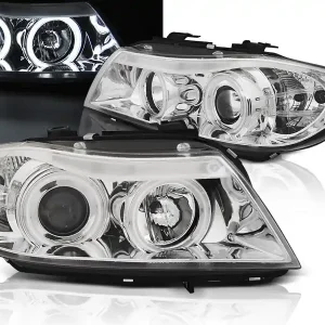 Objednat Nyní BMW E90/E91 05-08 - přední chrom světla s ANGEL EYES CCFL