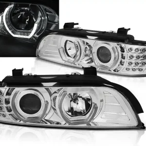 BMW E39 95-03 - přední chrom světla s ANGEL EYES 3D a LED blinkrem Levný