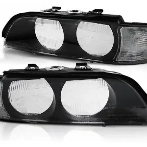 Akční Cena BMW E39 95-00 - kryty předních světel černo bílé H7