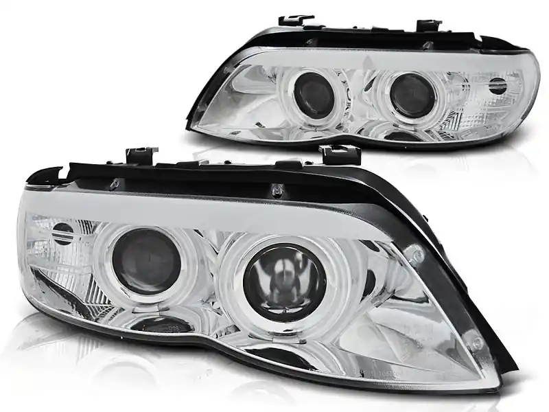 BMW X5 E53 03-06 - přední chrom světla ANGEL EYES CCFL pro xenon Speciální Cena