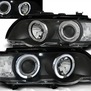 BMW X5 E53 99-03 - přední černá světla ANGEL EYES Top Prodej