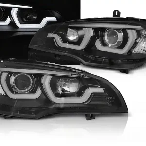 Odeslání Ihned BMW X5 E70 07-13 - přední černá světla TUBE LIGHT 3D a denním svícením