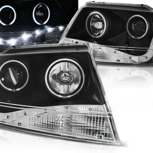 CHRYSLER JEEP GRAND CHEROKEE 99-05 - přední černá světla ANGEL EYES CCFL Cenová Bomba