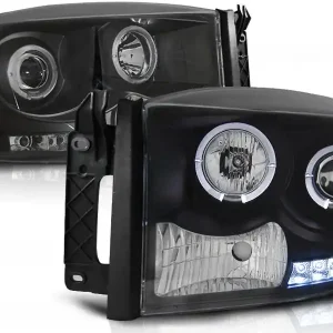 DODGE RAM 06-08 - přední černá světla ANGEL EYES Bezpečná Platba