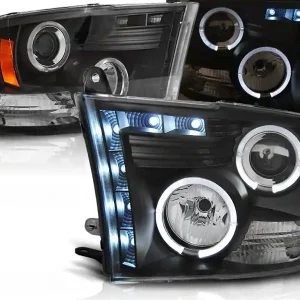 DODGE RAM 09-11 - přední černá světla ANGEL EYES Autentický