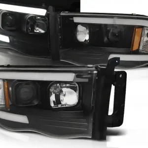 Akce DODGE RAM 02-06 - přední černá světla TUBE LIGHT