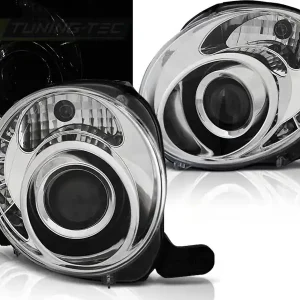 Must-Have FIAT 500 07-15 - přední chrom světla s LED svícením