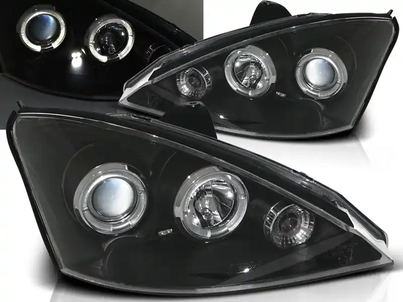 FORD FOCUS 01-04 - přední černá světla ANGEL EYES Přímo Od Výrobce