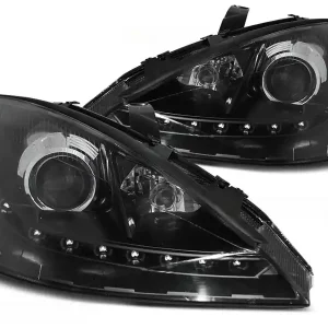FORD FOCUS 01-04 - přední černá světla s LED svícením Oblíbený