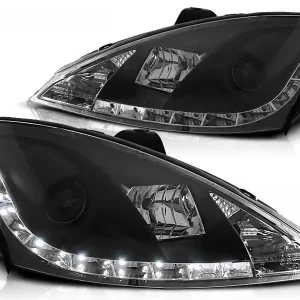 Vysoce Kvalitní FORD FOCUS 98-01 - přední černá světla s LED svícením