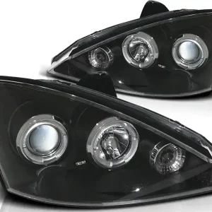 FORD FOCUS 98-01 - přední černá světla ANGEL EYES Nejlepší Cena