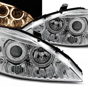 FORD FOCUS 98-01 - přední chrom světla ANGEL EYES Nejprodávanější