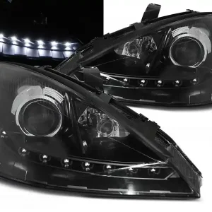 FORD FOCUS 98-01 - přední černá světla s LED svícením Horká Nabídka