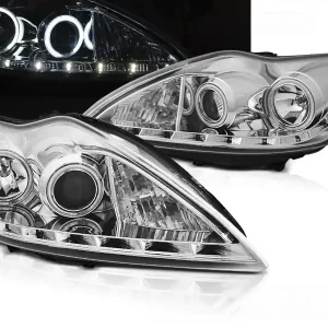 FORD FOCUS 08-10 - přední chrom světla ANGEL EYES CCFL s LED svícením Expresní Doručení
