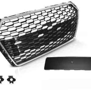 Víkendová Akce AUDI A4 B9 15-19 CHROME BLACK RS4 STYL PDC - přední maska