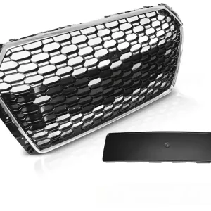 AUDI A4 B9 15-19 CHROME BLACK RS4 STYL - přední maska Odeslání Ihned