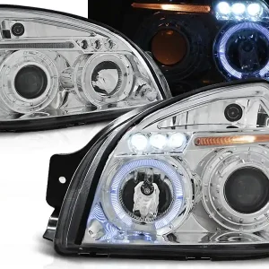 HYUNDAI TUCSON 04-10 - přední chrom světla ANGEL EYES Poslední Šance