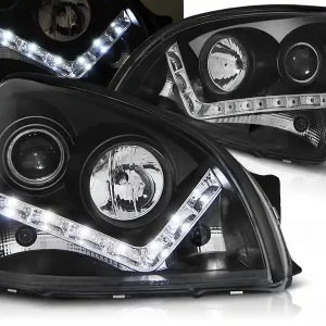 HYUNDAI TUCSON 04-10 - přední černá světla s LED svícením Novinka
