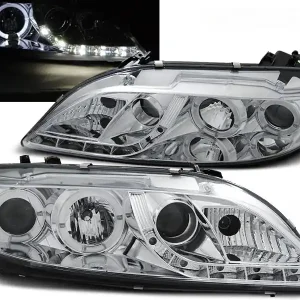 MAZDA 6 02-07 - přední chrom světla ANGEL EYES s LED svícením Speciální Cena