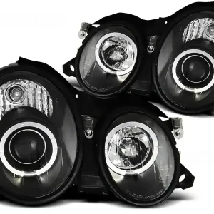 Horká Nabídka MERCEDES W208 CLK 97-02 - přední černá světla ANGEL EYES