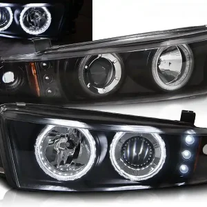 Sleva MITSUBISHI GALANT 8 (EA0) 96-06 - přední černá světla ANGEL EYES CCFL