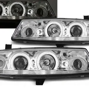 Originální OPEL CALIBRA 90-97 - přední chrom světla ANGEL EYES