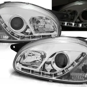 OPEL CORSA B 93-00 - přední chrom světla s LED svícením Speciální Cena