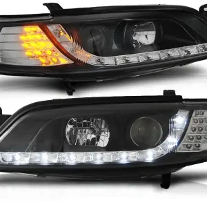 Zlevněný OPEL VECTRA B 95-98 - přední černá světla s LED svícením a LED blinkrem