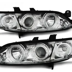 Cenový Hit OPEL VECTRA B 99-02 - přední chrom světla ANGEL EYES