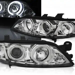 OPEL VECTRA B 99-02 - přední chrom světla ANGEL EYES CCFL Odeslání Ihned