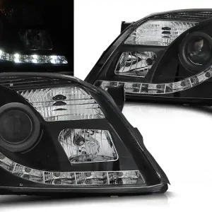 Bezpečná Platba OPEL VECTRA C 02-05 - přední černá světla s LED denním svícením