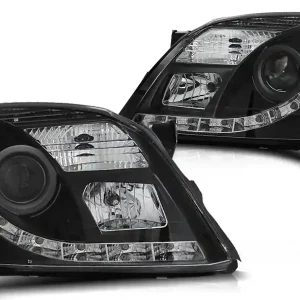 Nízká Cena OPEL VECTRA C 02-05 - přední černá světla s LED denním svícením pro xenon