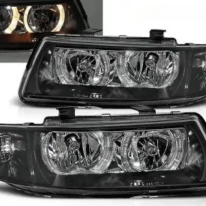 SEAT LEON / TOLEDO 99-04 - přední černá světla ANGEL EYES Zlevněný