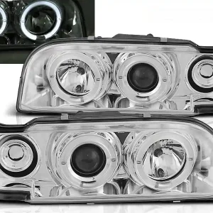 Levný VOLVO 850 92-96 - přední chrom světla ANGEL EYES